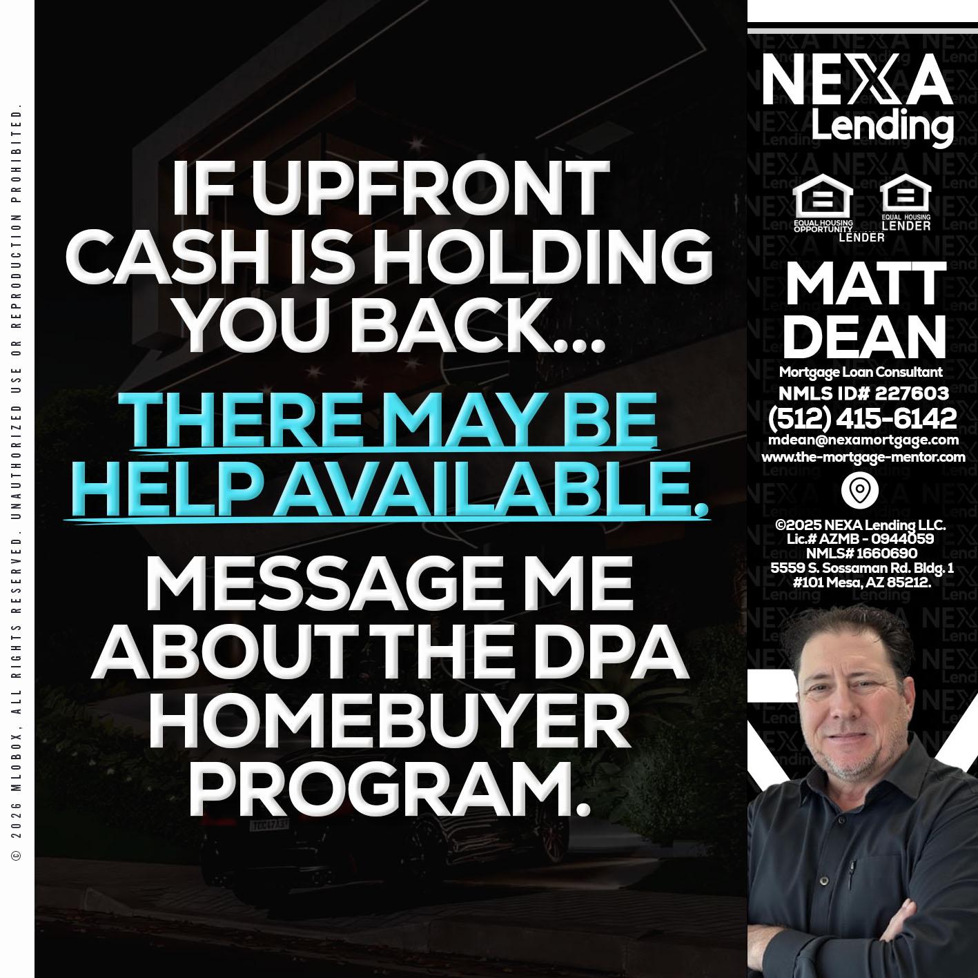 IF UPFRONT - Matt Dean -Mortgage Loan Consultant