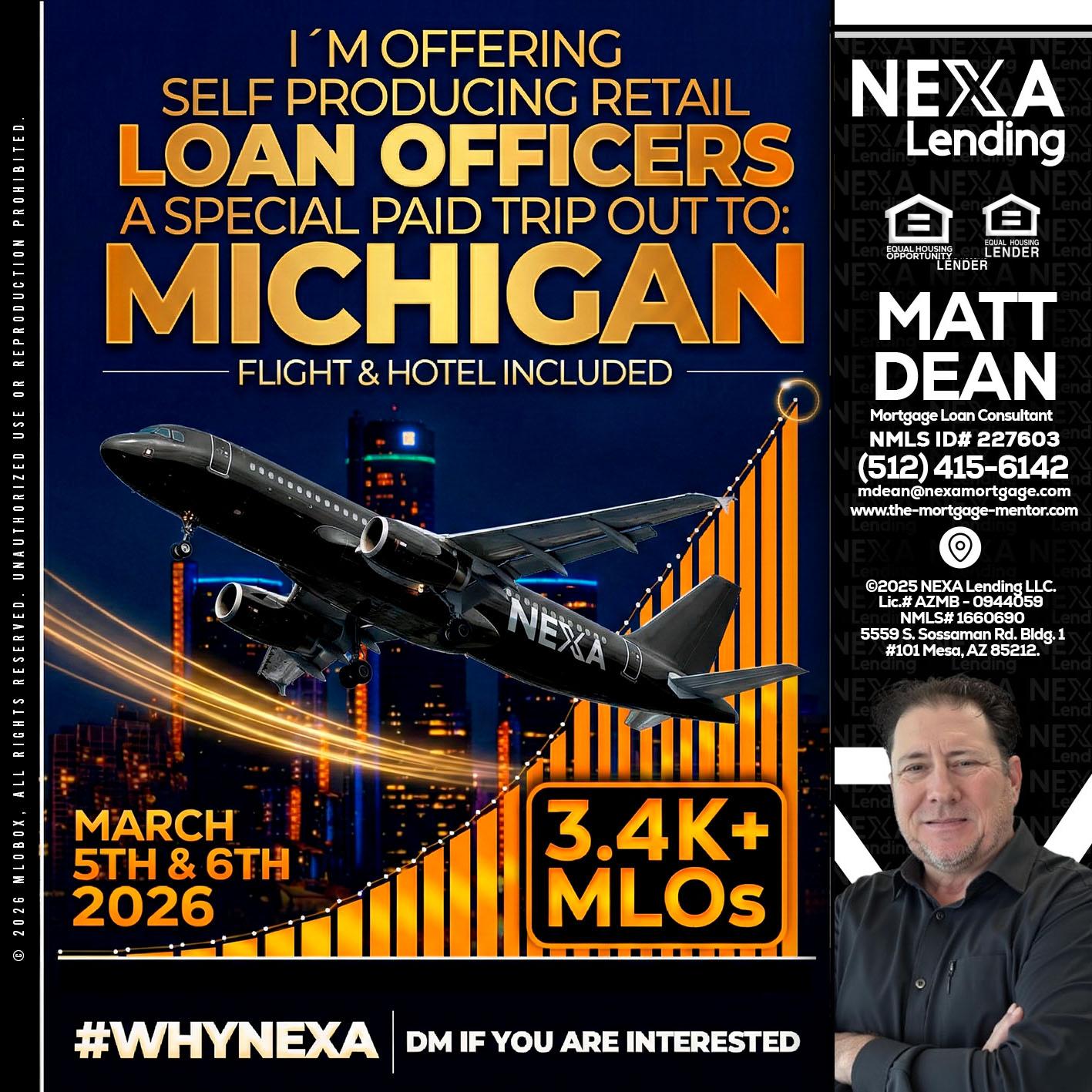 MICHIGAN - Matt Dean -Mortgage Loan Consultant