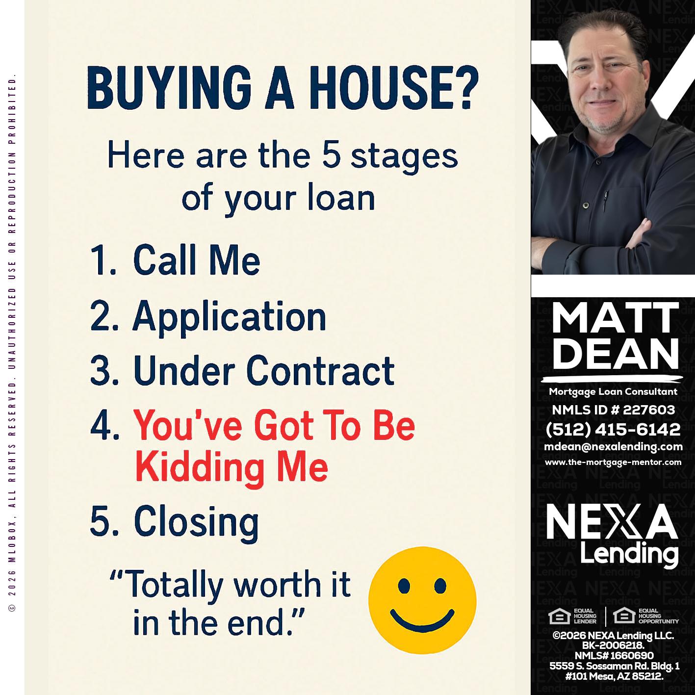 BUYING A HOUSE - Matt Dean -Mortgage Loan Consultant
