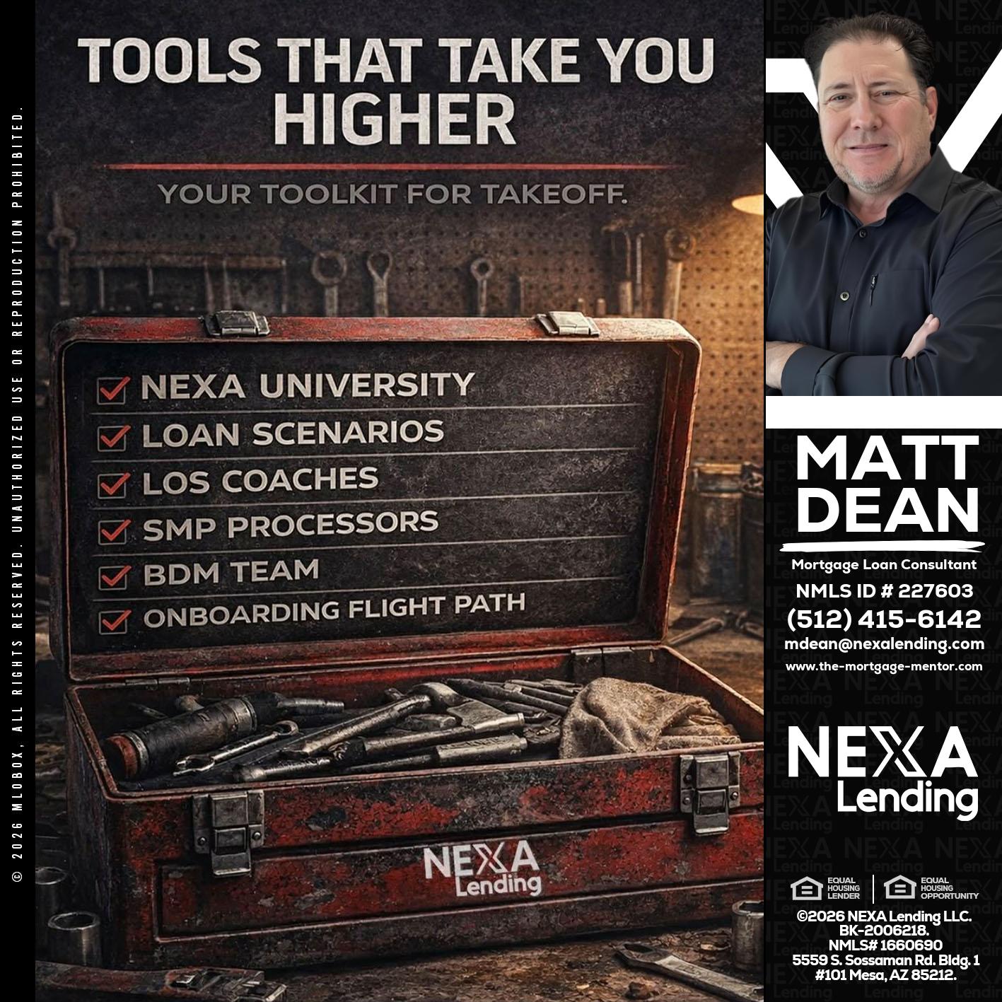 TOOLS THAT - Matt Dean -Mortgage Loan Consultant