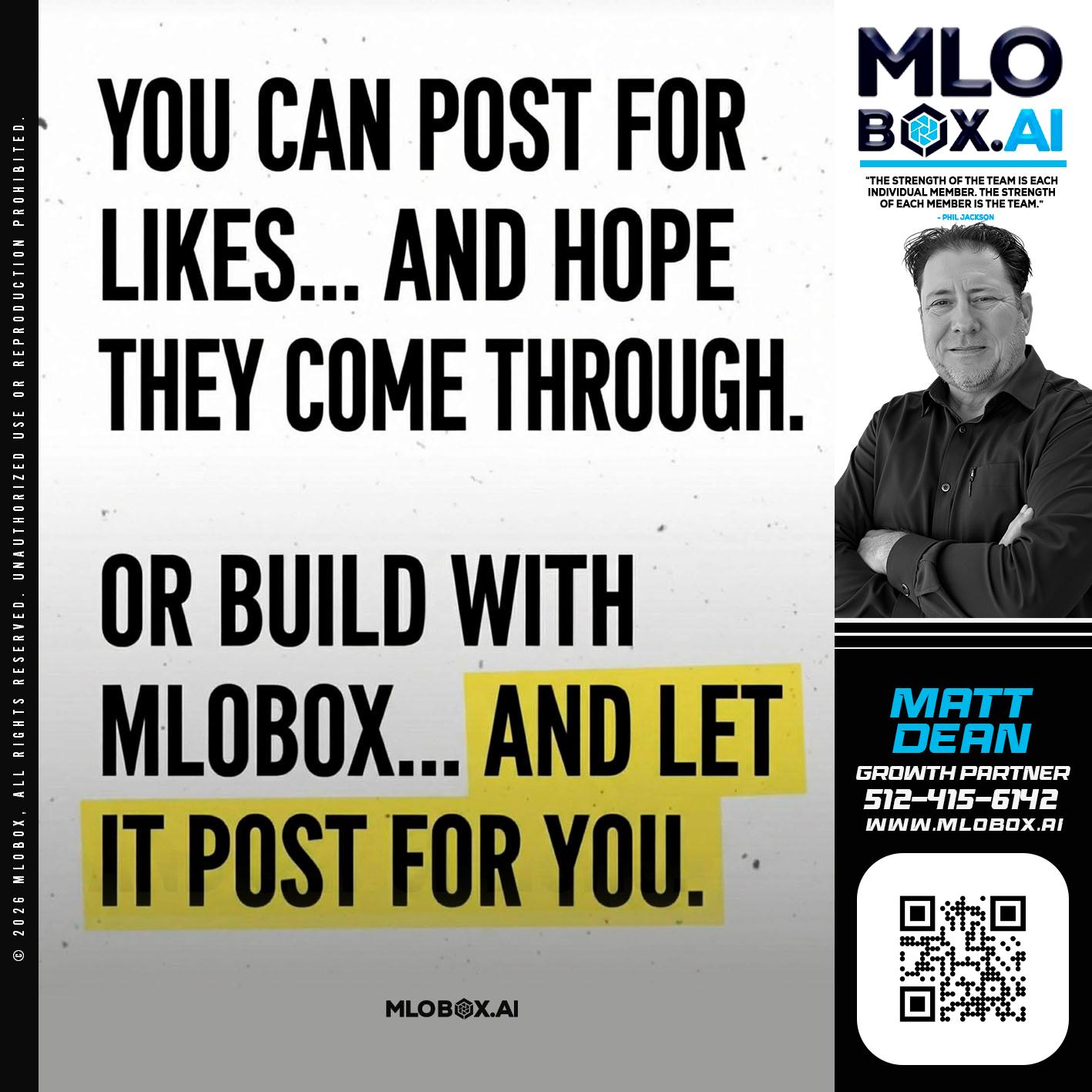 you can post - Matt Dean -Mortgage Loan Consultant