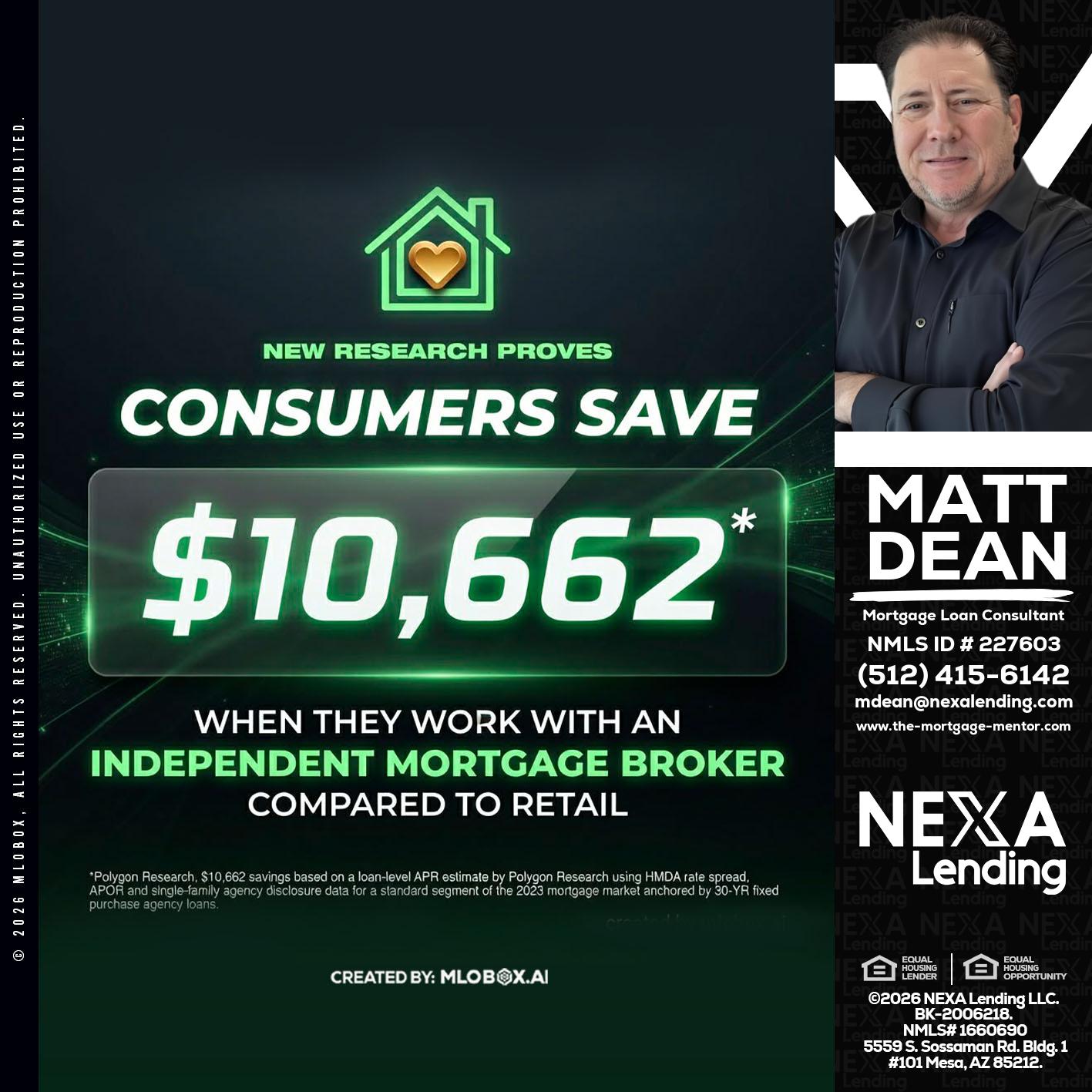 10,662 - Matt Dean -Mortgage Loan Consultant