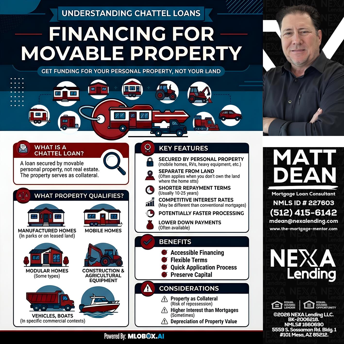 Chattel Loans - Matt Dean -Mortgage Loan Consultant