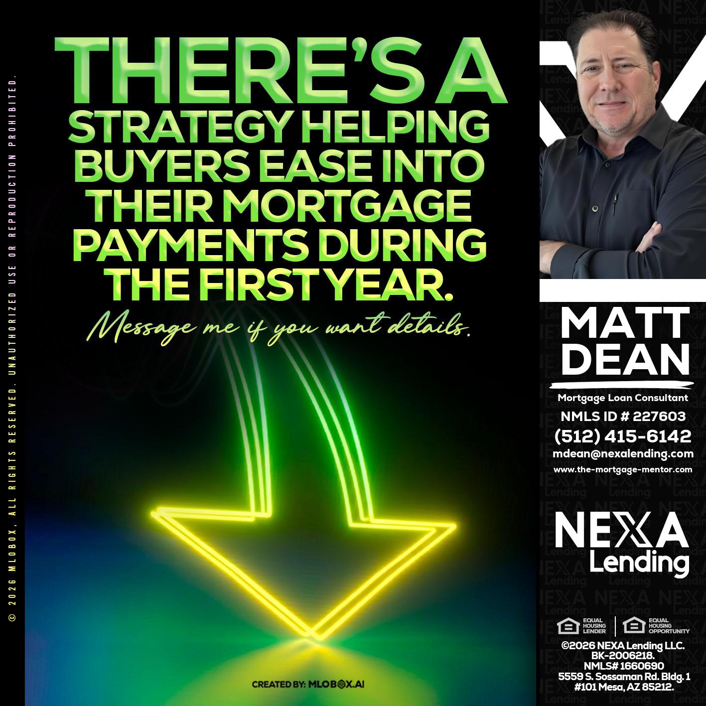 THERES A STATEGY - Matt Dean -Mortgage Loan Consultant