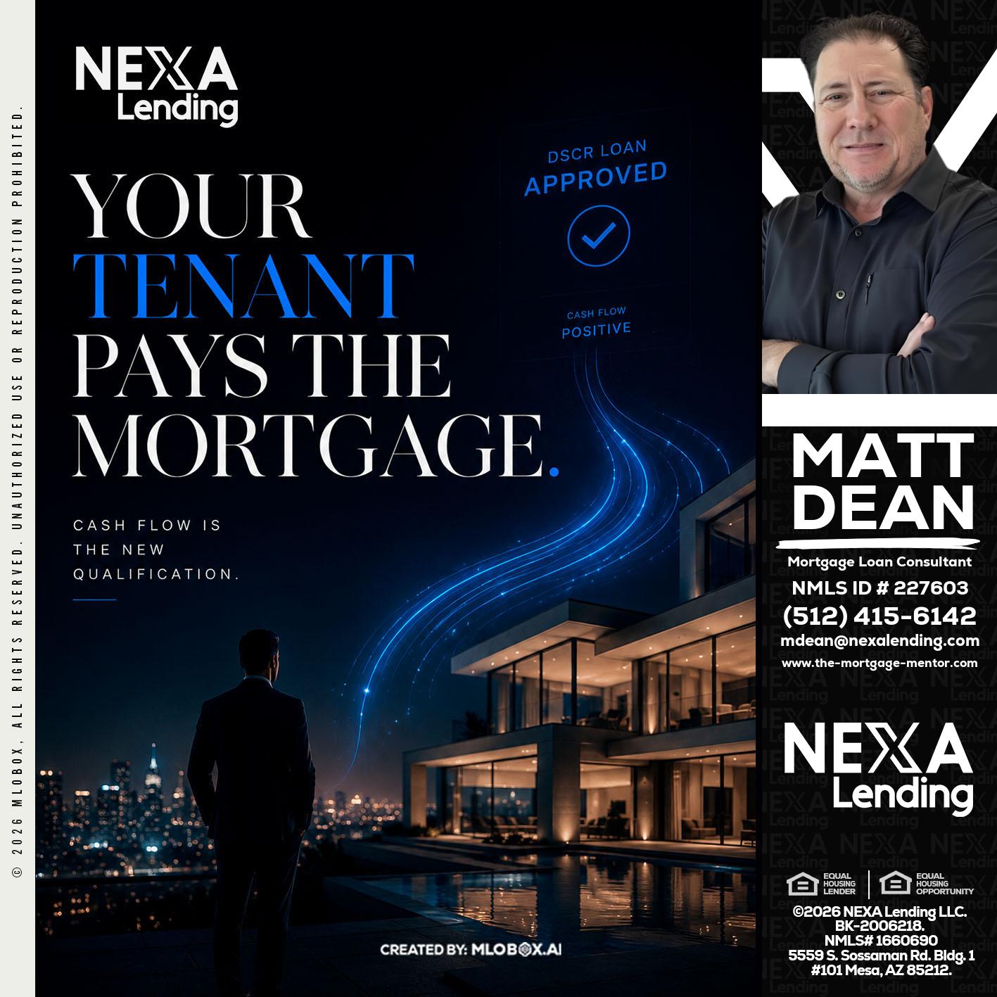 DSCR LOANS - Matt Dean -Mortgage Loan Consultant