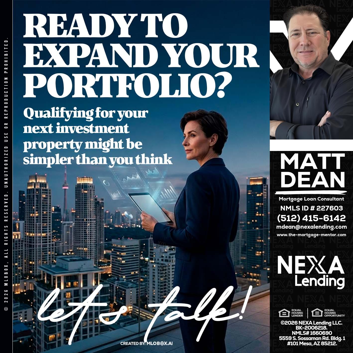 READY TO EXPAND - Matt Dean -Mortgage Loan Consultant
