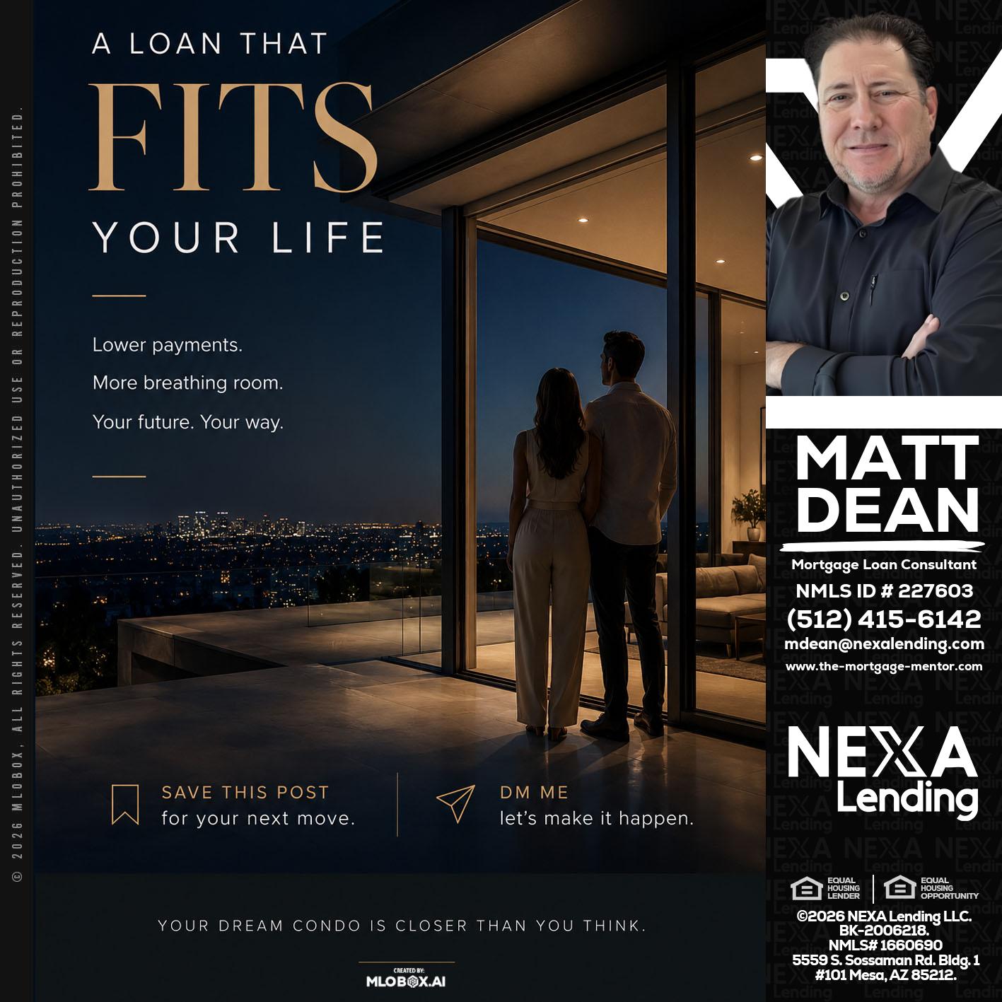 LOANS THAT FIT - Matt Dean -Mortgage Loan Consultant