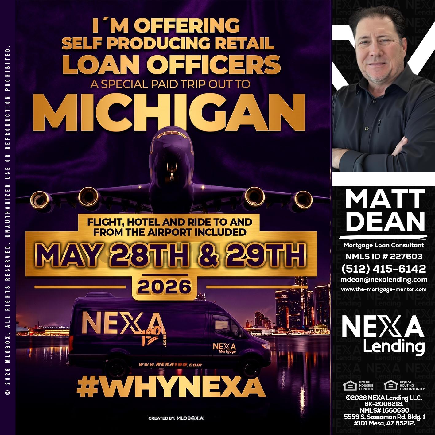 MICHIGAN - Matt Dean -Mortgage Loan Consultant