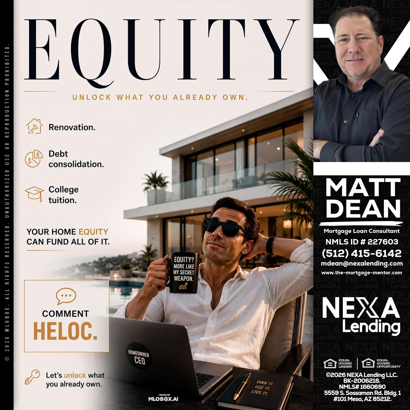 EQUITY - Matt Dean -Mortgage Loan Consultant