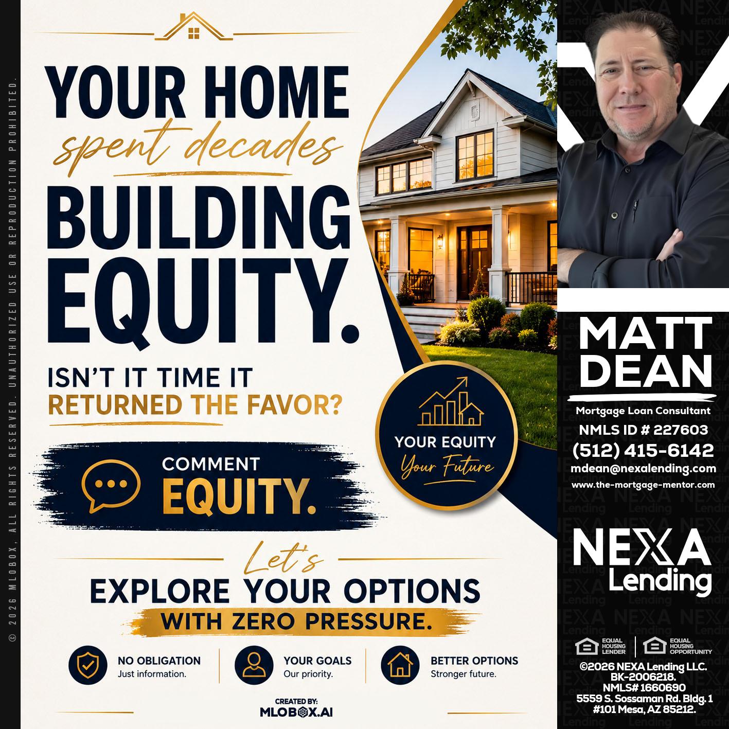 building equity - Matt Dean -Mortgage Loan Consultant