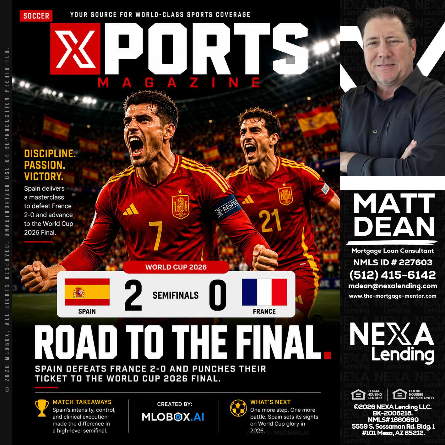 XPORTS WORLD CUP 2026 - Matt Dean -Mortgage Loan Consultant