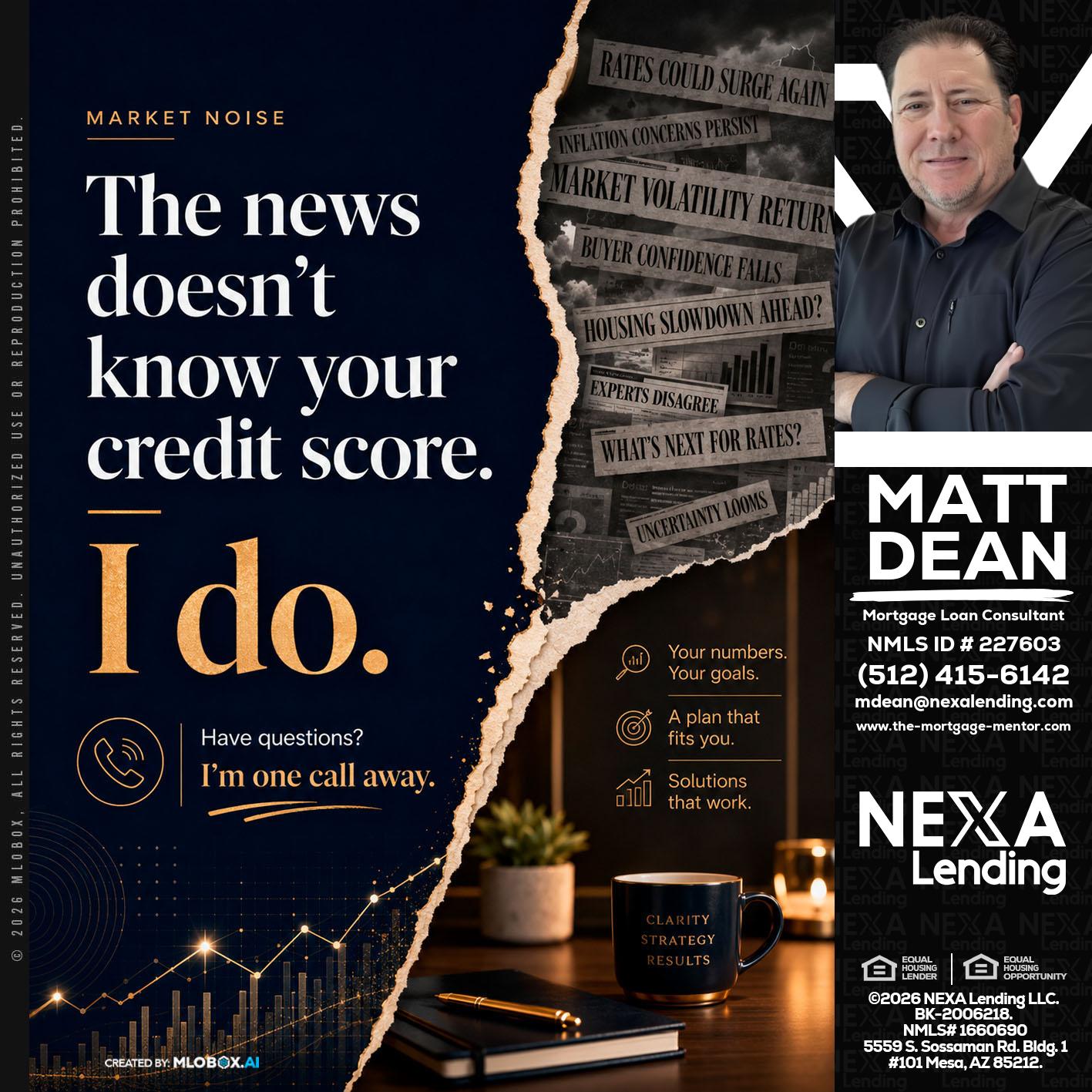 MARKET NOISE - Matt Dean -Mortgage Loan Consultant