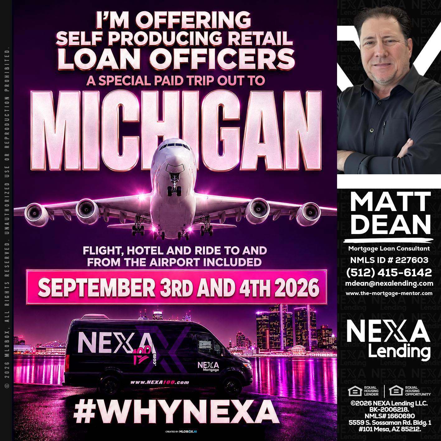 MICHIGAN TRIP - Matt Dean -Mortgage Loan Consultant