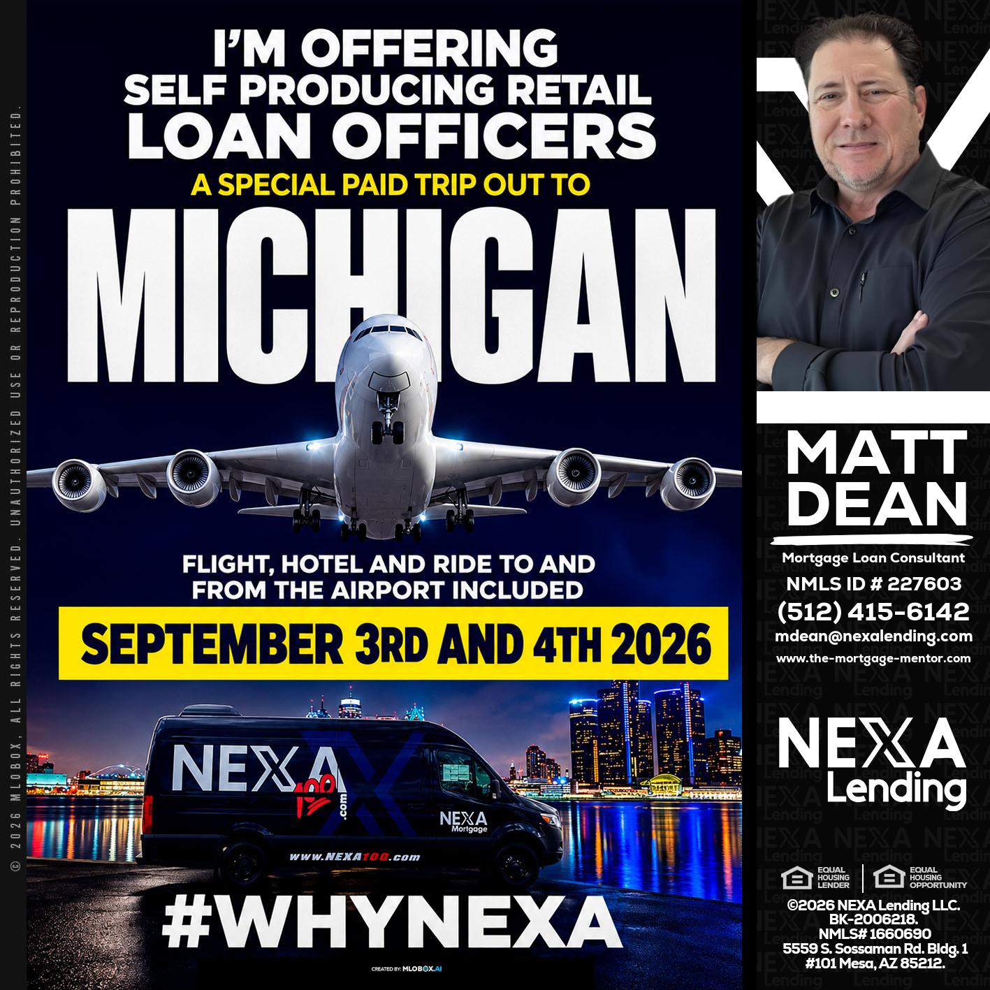 MICHIGAN - Matt Dean -Mortgage Loan Consultant