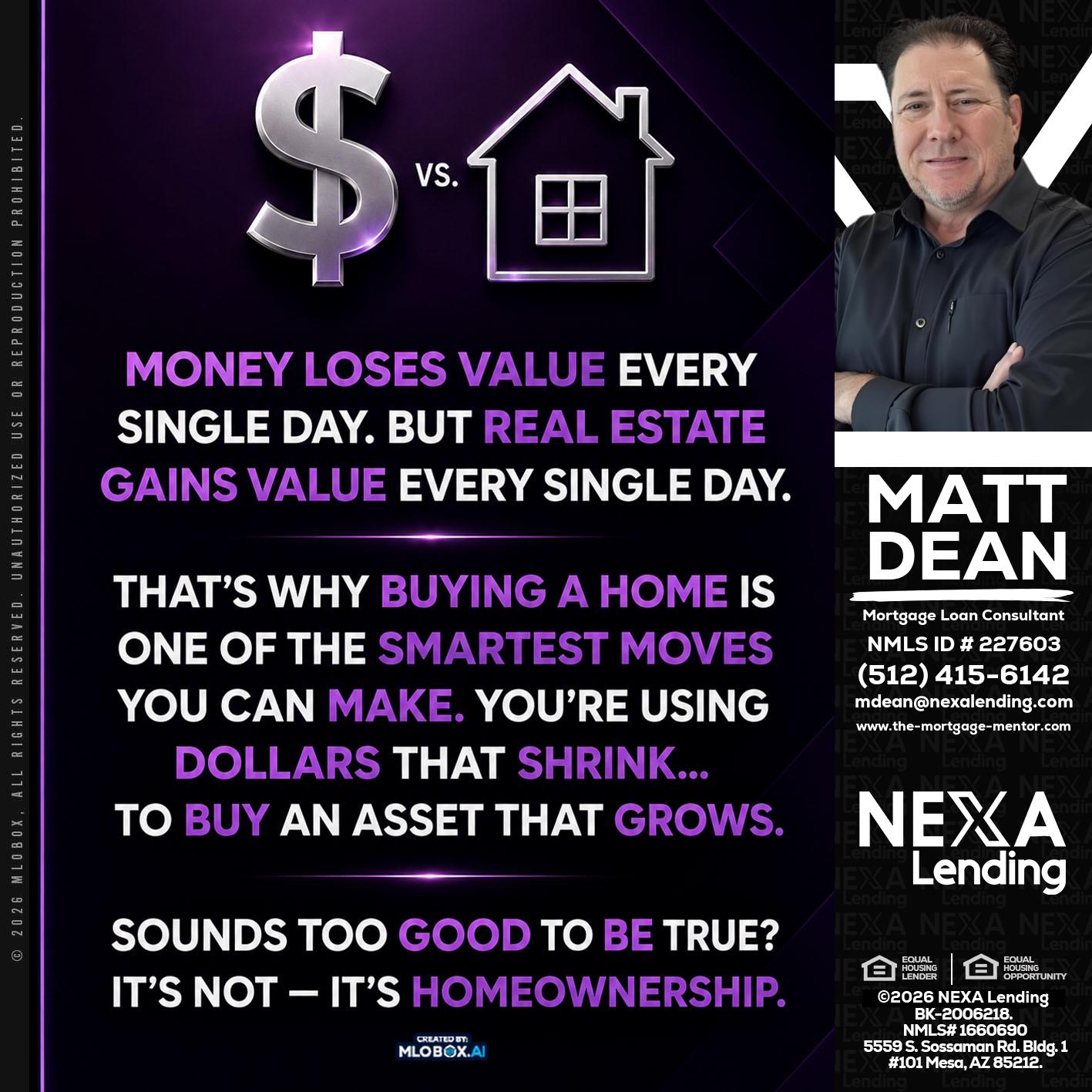 MONEY LOSES - Matt Dean -Mortgage Loan Consultant