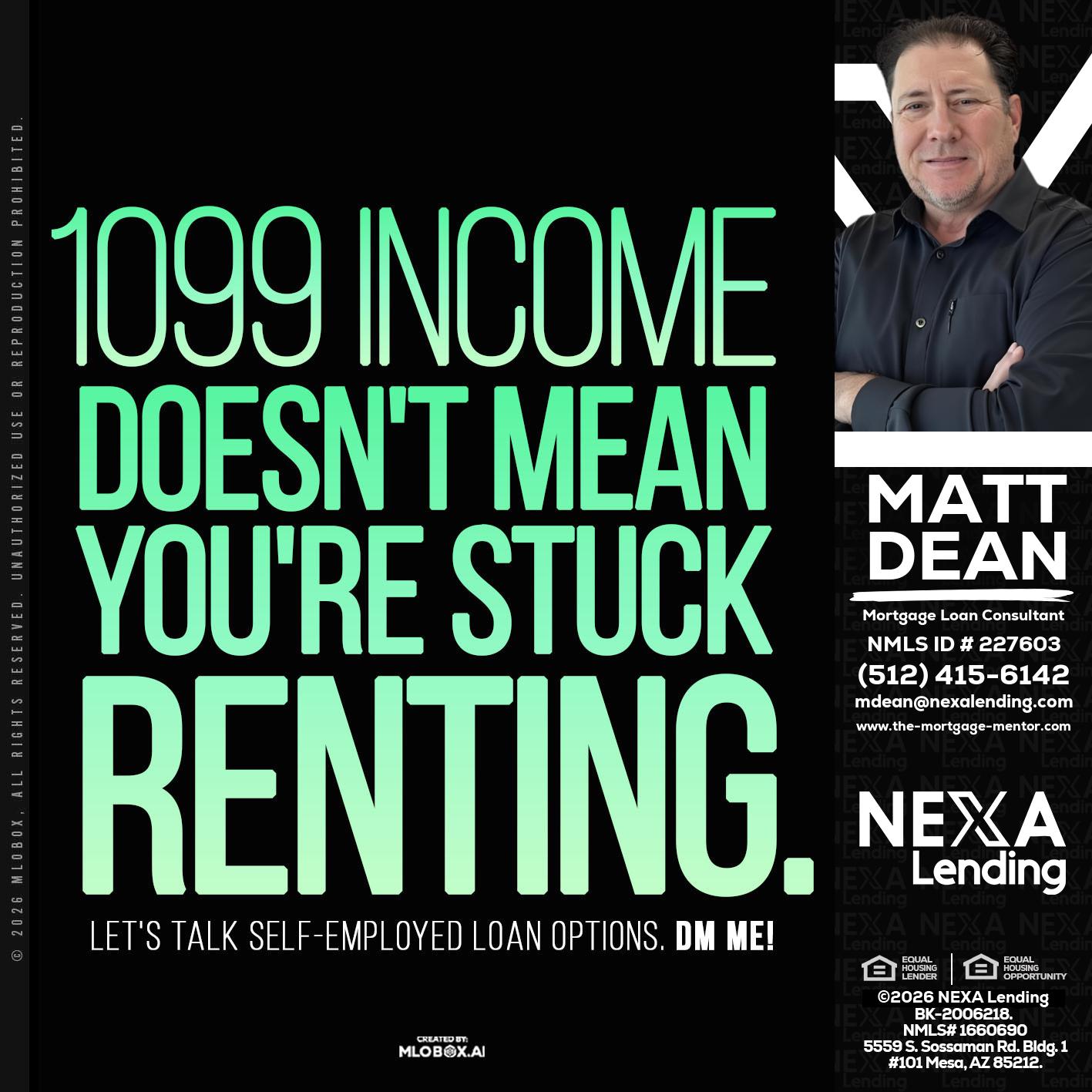 1099 income - Matt Dean -Mortgage Loan Consultant