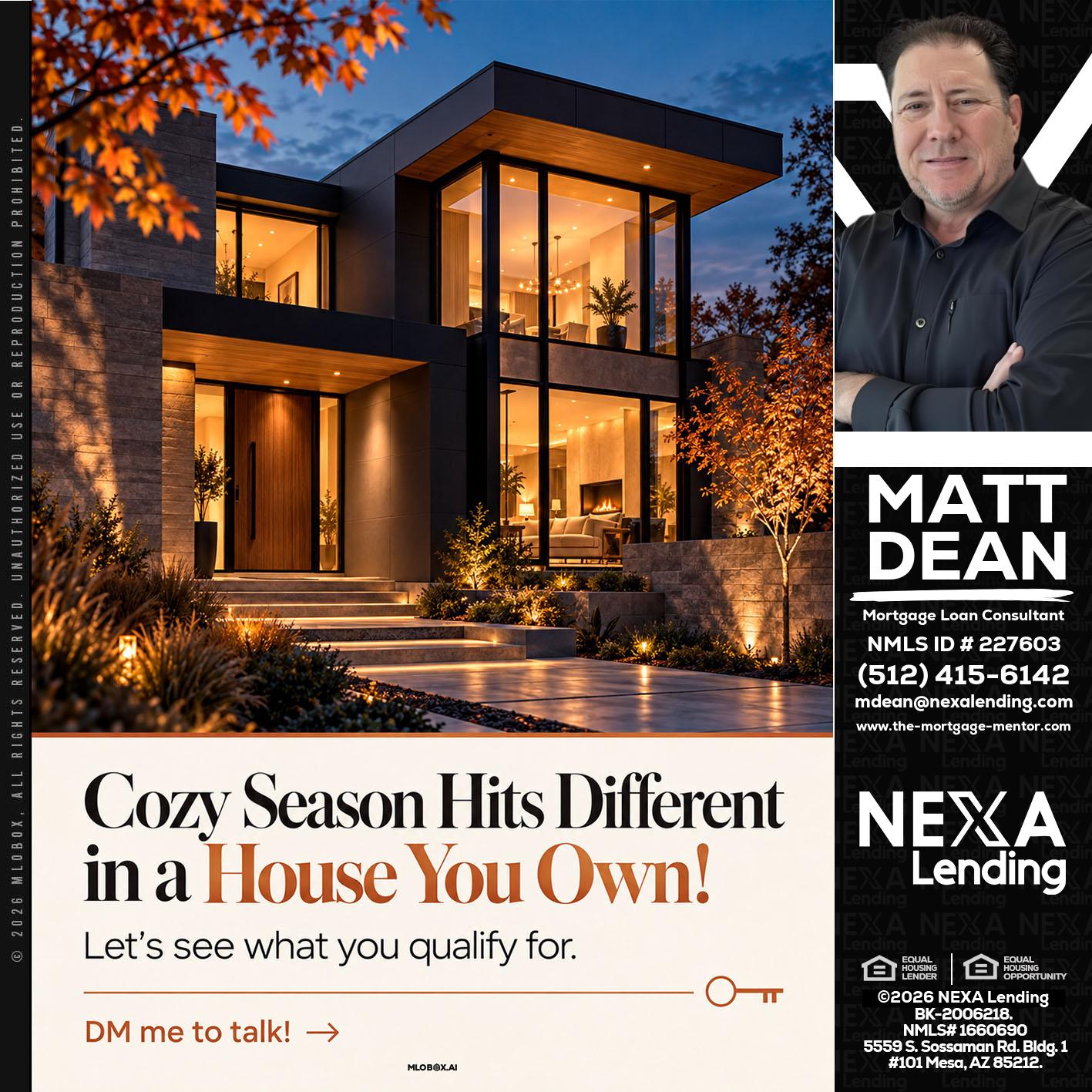 COZY SEASON - Matt Dean -Mortgage Loan Consultant