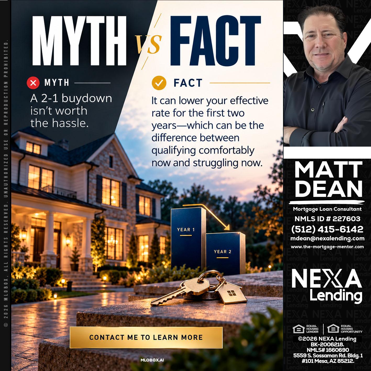 MYTH VS FACT - Matt Dean -Mortgage Loan Consultant