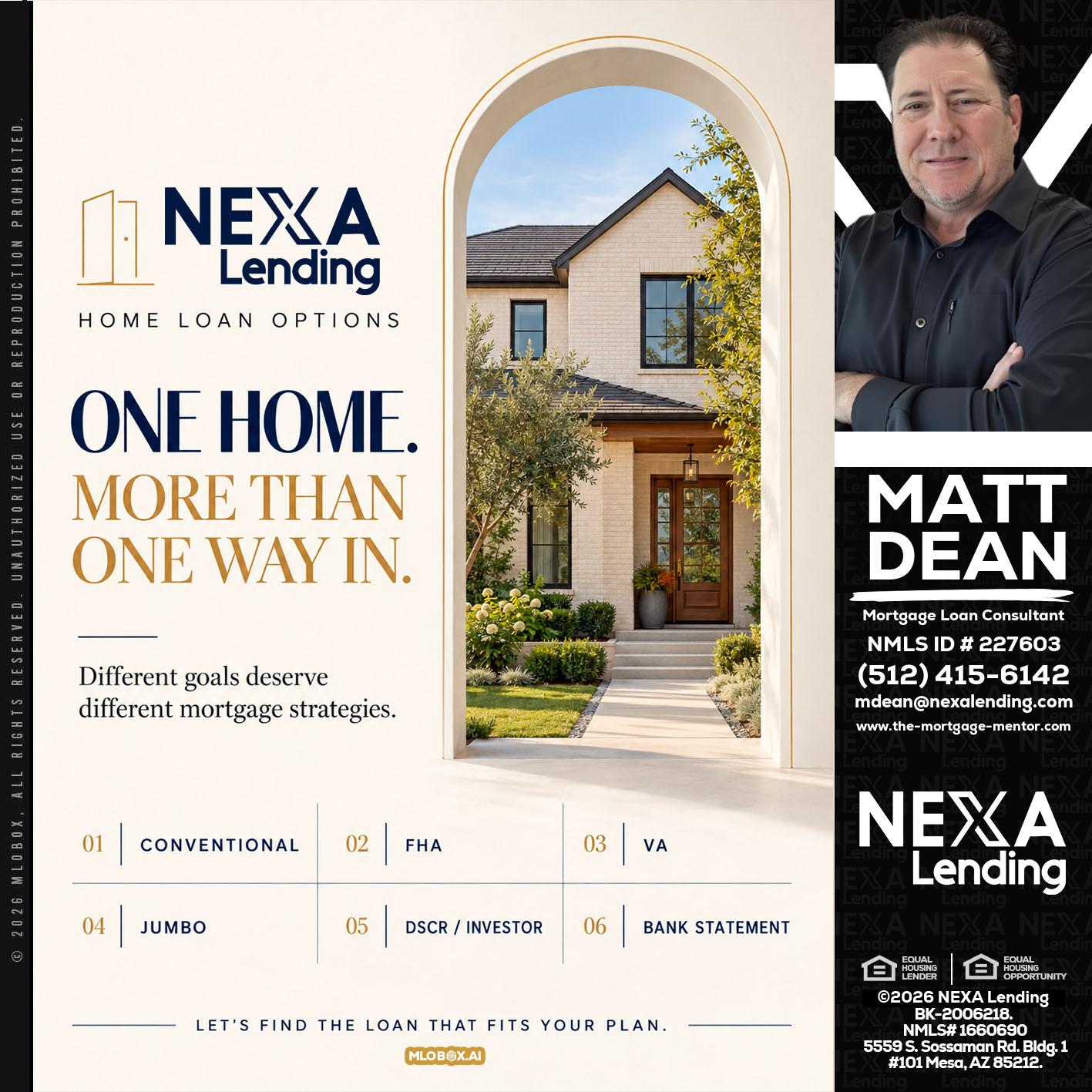 ONE HOME - Matt Dean -Mortgage Loan Consultant