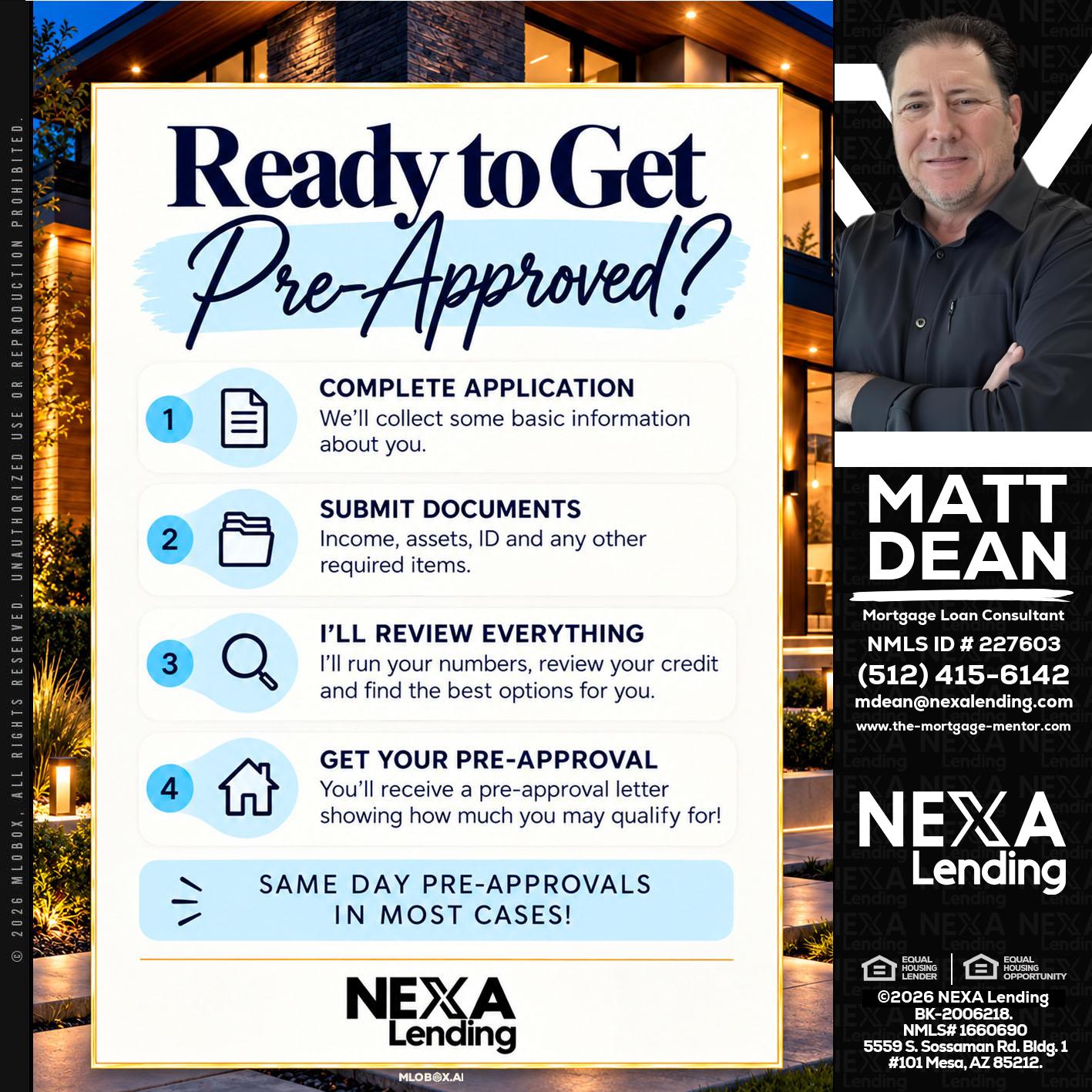 ready to get - Matt Dean -Mortgage Loan Consultant