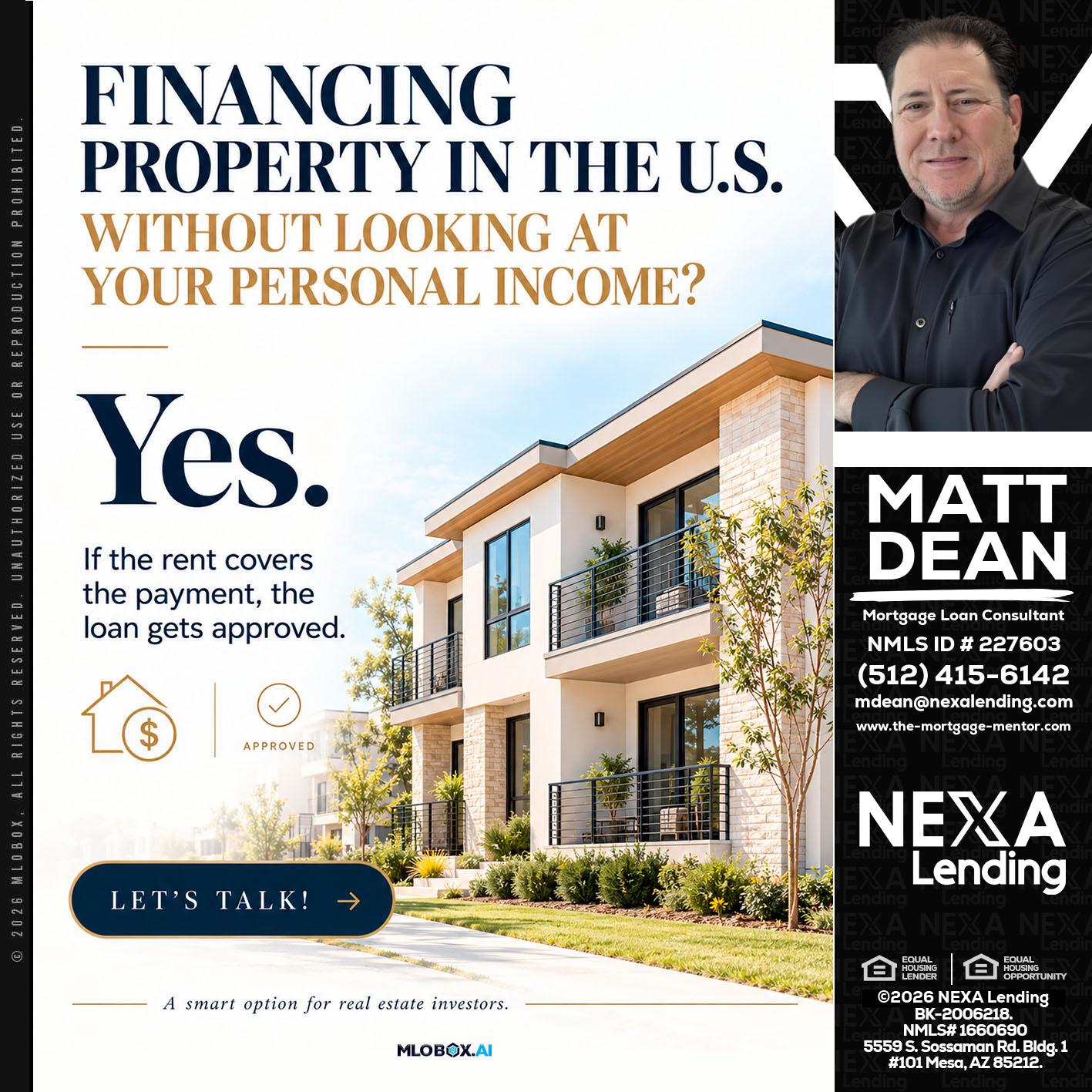 FINANCING - Matt Dean -Mortgage Loan Consultant